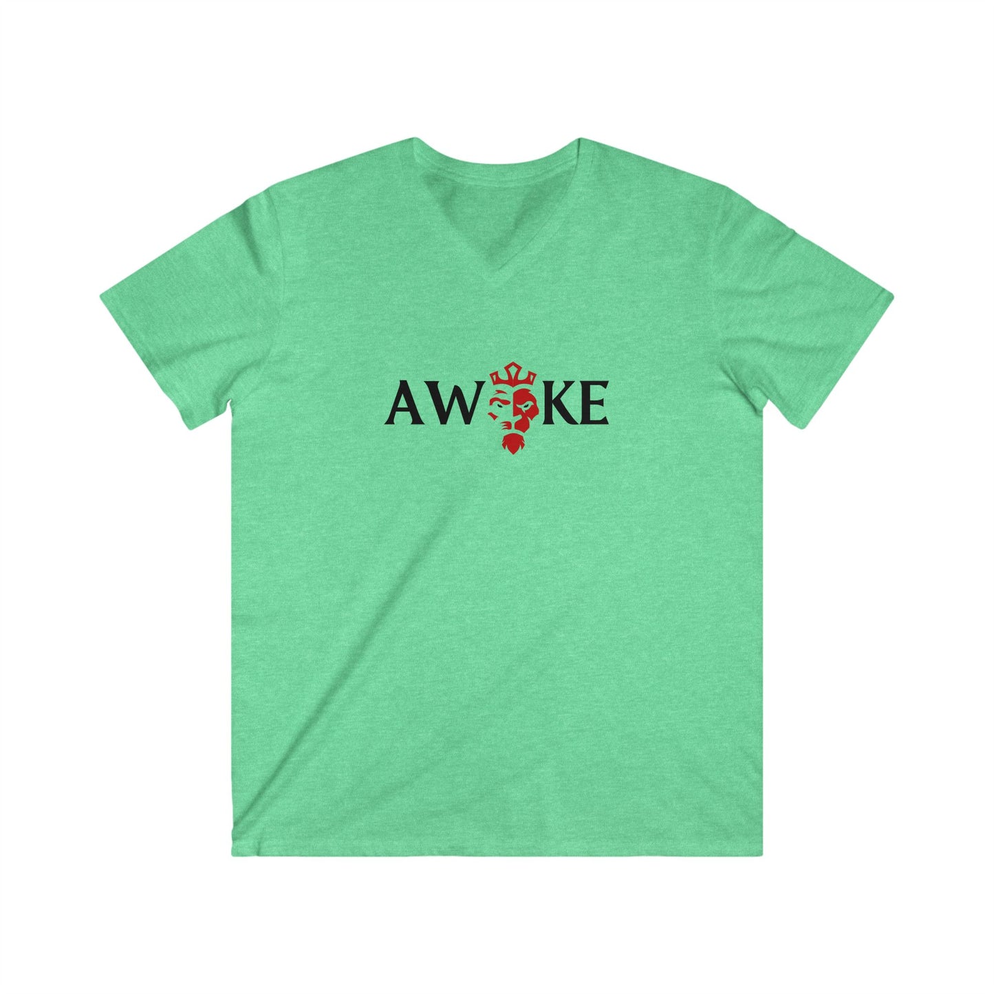 Men's V-Neck Tee Shirt - AWAKE Graphic, Casual Fashion, Gift for Him, Comfortable Summer Wear, Everyday Style