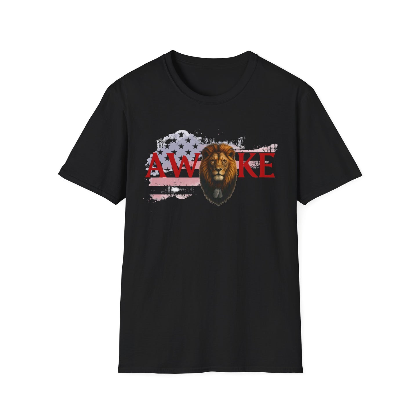 Awake Lion Graphic Unisex T-Shirt, Inspirational Apparel, Casual Wear, Gift for Him/Her, Freedom Tee