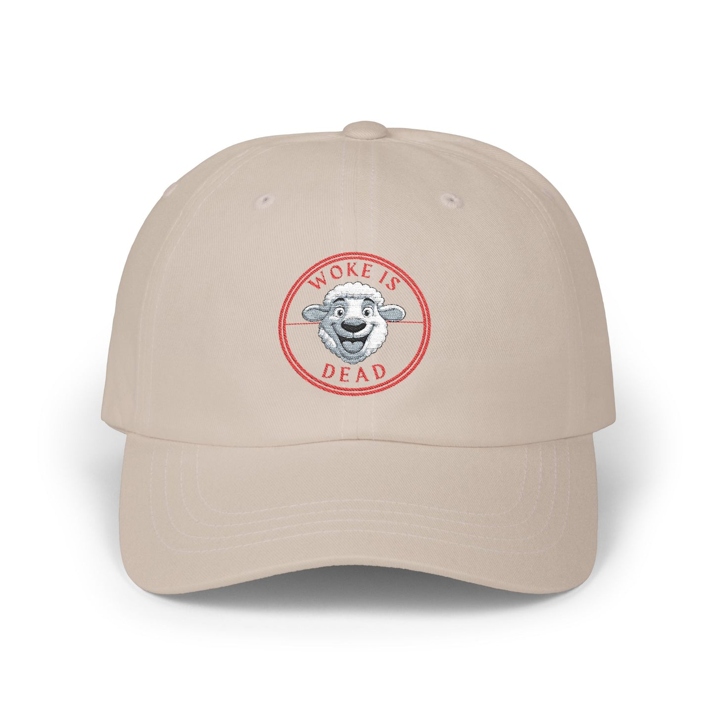 Stylish WOKE IS DEAD Dad Cap, Trendy White Dad Hat, Casual Fashion Accessory, Gift for Fathers Day, Summer Outing Hat