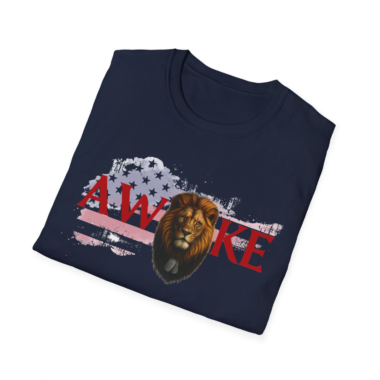 Awake Lion Graphic Unisex T-Shirt, Inspirational Apparel, Casual Wear, Gift for Him/Her, Freedom Tee