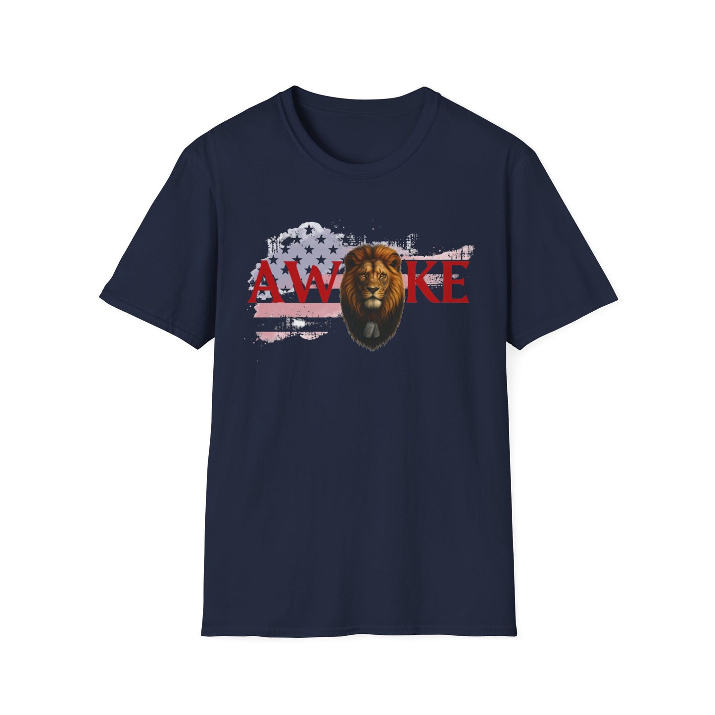 Awake Lion Graphic Unisex T-Shirt, Inspirational Apparel, Casual Wear, Gift for Him/Her, Freedom Tee