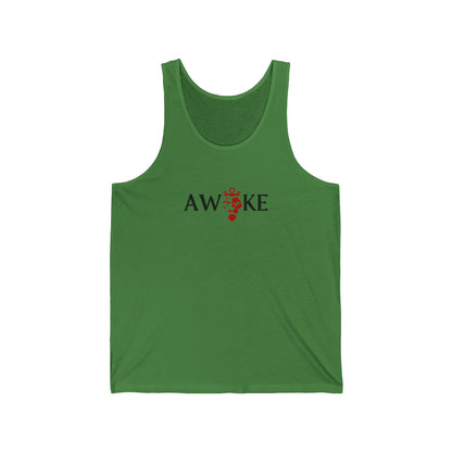 Awoke Unisex Jersey Tank - Casual Summer Style, Perfect for Festivals, Relaxed Wear, Gift for Dreamers, Motivational Apparel