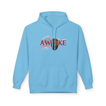Awake Patriotic Fleece Hoodie | Unisex Cozy Sweatshirt for Independence Day, Gift for Him, Her, Comfort Wear